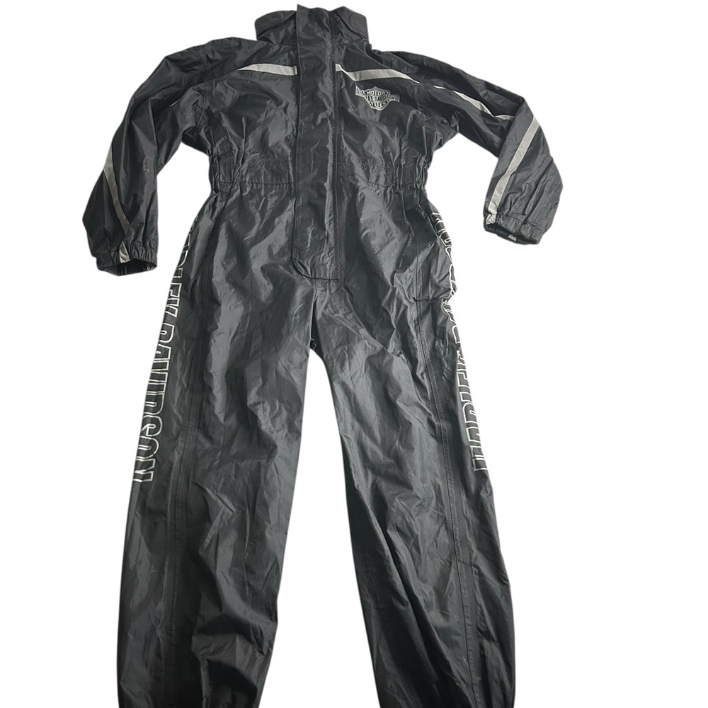 Harley-Davidson‎ Youth One-Piece Motorcycle Rain Suit Black Reflective Size M